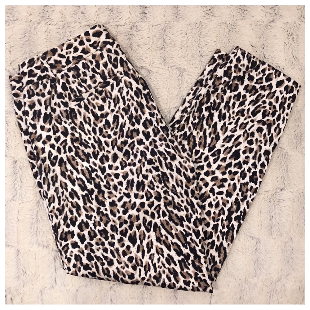 J.Crew Factory Leopard Print Skimmer Pants
